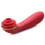Bloomgasm Passion Petals 10x Suction Rose Vibrator - Red Vibrators XR Brands