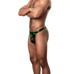Hazy Dayz Micro Thong - Large/x-Large - Pot Leaf Panties & Thongs Male Power