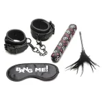 Bang - Bondage Kit - XL Bullet, Cuffs, Tickler and Blindfold - Black BDSM & Kink XR Brands