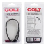 Colt 8 Snap Fastener Leather Strap - Black Cockrings | Adjustable CalExotics