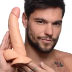 Pop Pecker 7.5 Inch Dildo With Balls - Light Lubes & Essentials XR Brands
