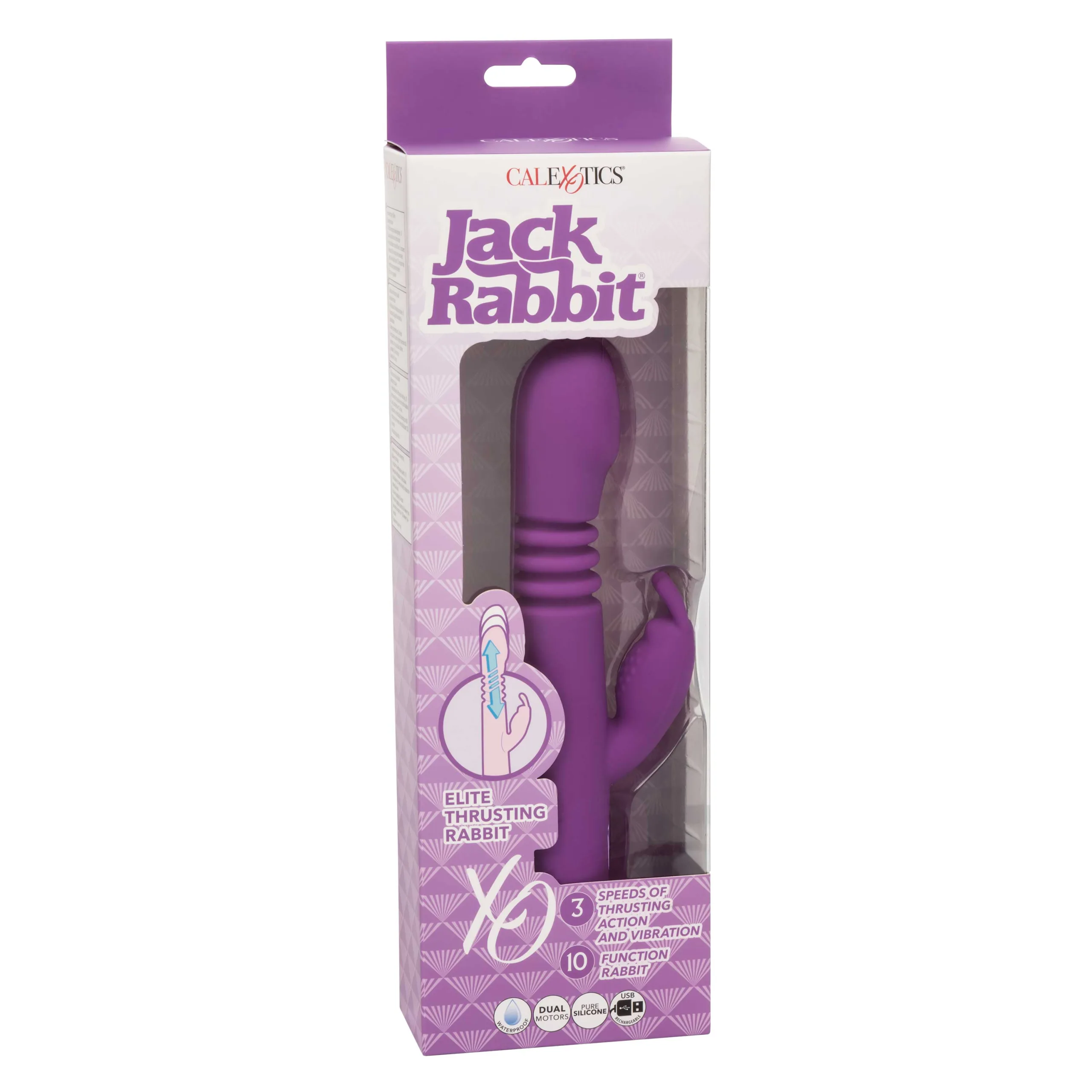 Jack Rabbit Elite Thrusting Rabbit - Purple Vibrators CalExotics