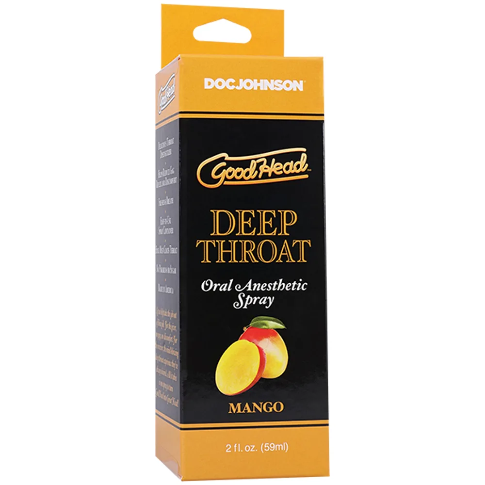 Goodhead Deep Throat Spray Mango 2 Fl Oz Lubes & Essentials Doc Johnson