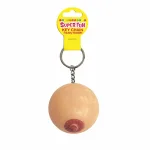 Super Fun Key Chain, Squishy Boob - Sold in 6pk Novelty Little Genie