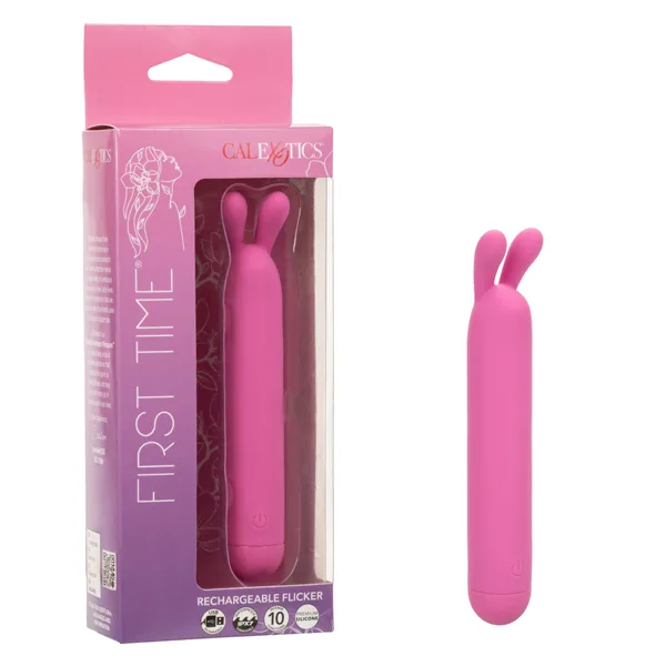 First Time Rechargeable Flicker - Pink Vibrators CalExotics