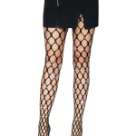 Rhinestone Pothole Net Tights - One Size - Black Hosiery & Garters Leg Avenue