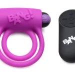 Bang - Silicone Cock Ring and Bullet With Remote Control - Purple Vibrators XR Brands