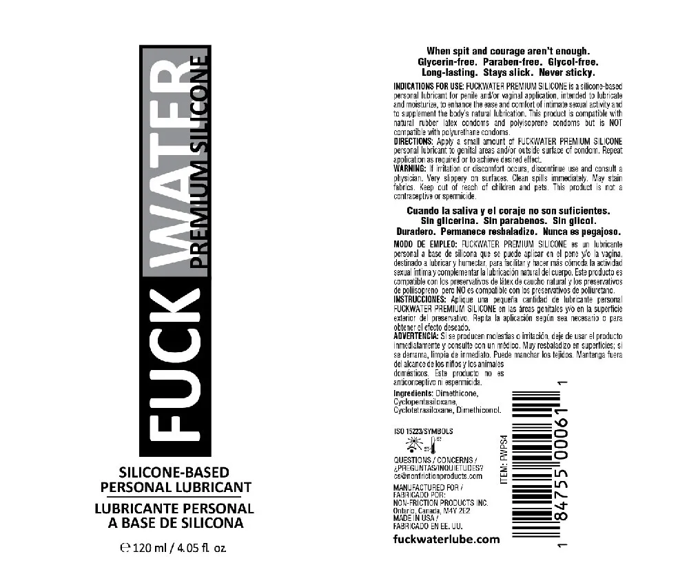 Fuck Water Premium Silicone Lubricant - 4 Fl. Oz. Lubes & Essentials Fuck Water
