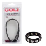 Colt 8 Snap Fastener Leather Strap - Black Cockrings | Adjustable CalExotics