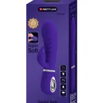 Prescott Super Soft Rabbit Silicone Vibrator - Purple Vibrators Pretty Love