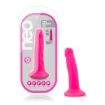 Neo - 5.5 Inch Dual Density Cock - Neon Pink Anal Play Blush