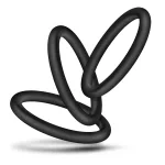 Performance - Vs3 Pure Premium Silicone Cockrings - Large - Black Cockrings Blush