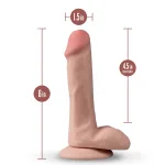 Dr. Skin Plus - 6 Inch Posable Dildo With Balls - Vanilla Dildos Blush