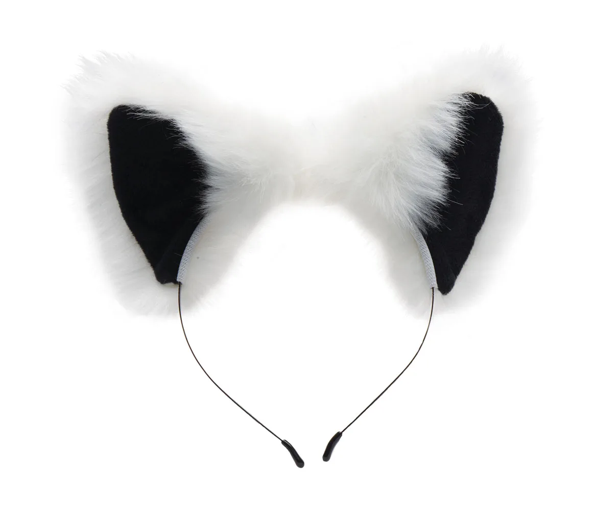 White Fox Tail Anal Plug and Ears Set Anal Play XR Brands