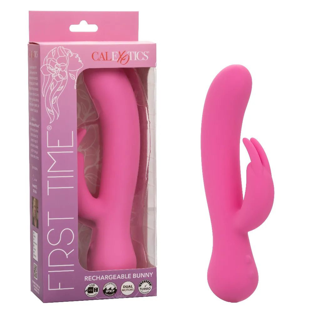First Time Rechargeable Bunny - Pink Vibrators CalExotics