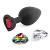 Glams Xchange Heart - Medium - Black Anal Play nsnovelties