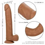 Size Queen 10 inch/25.5 Cm - Brown Dildos CalExotics