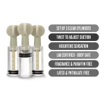 Temptasia - Clit and Nipple Twist Suckers - Set of 3 - Clear Strokers & Pumps Blush