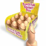 Super Fun Squishy Dicks Display 12 Ct. Novelty Little Genie