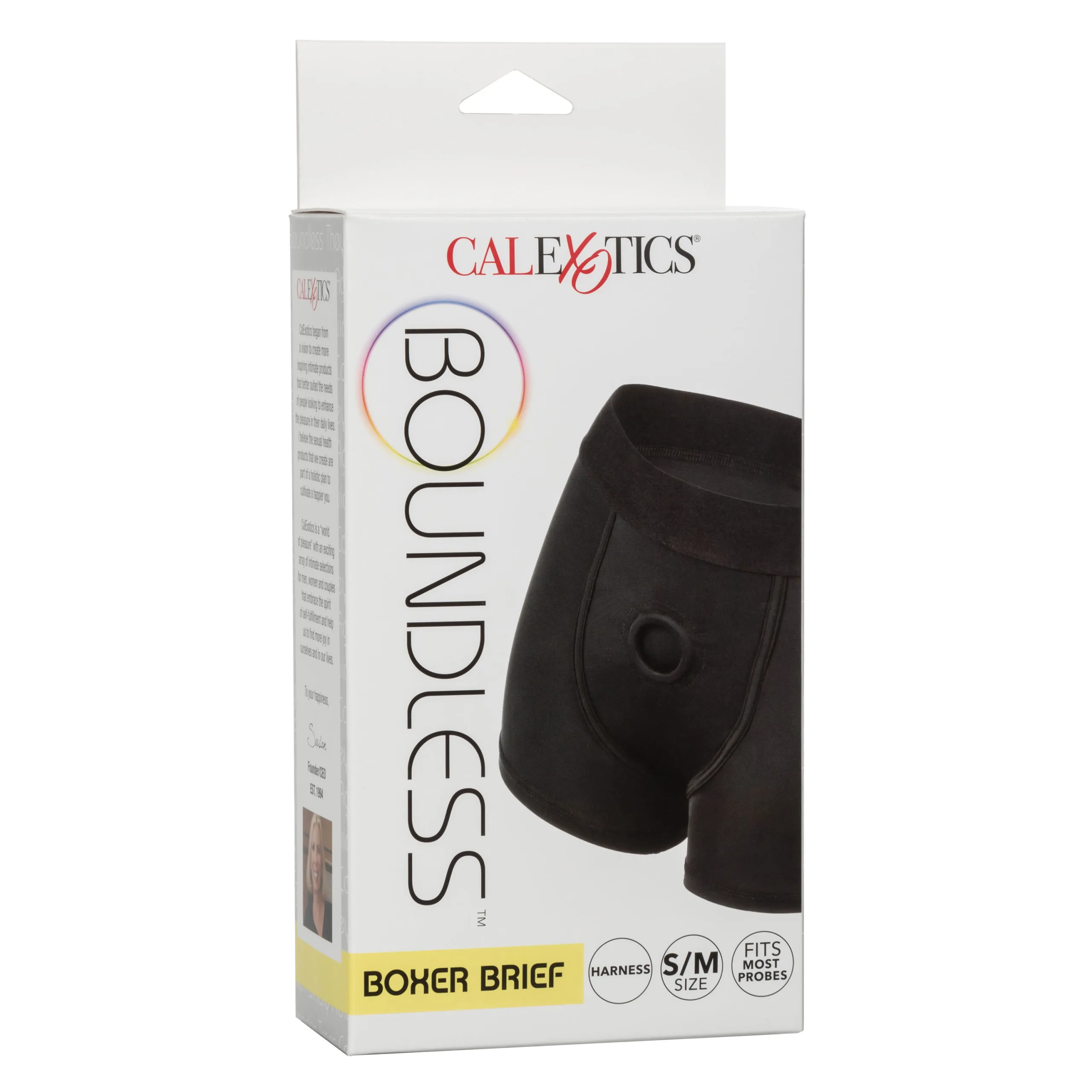 Boundless Boxer Brief - S/m - Black Vibrators CalExotics