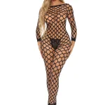 Crotchless Bodystocking - One Size - Black Teddies & Bodysuits Pink Lipstick
