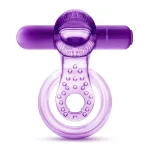 Play With Me - Lick It - Vibrating Double Strap Cockring - Purple Couples & C-Rings Blush
