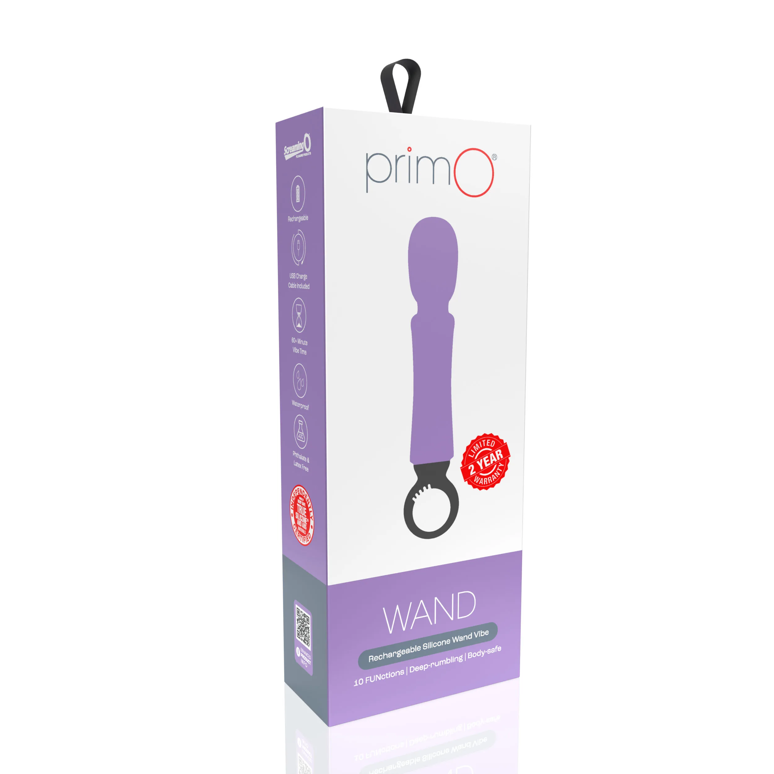 Primo Wand Rechargeable Vibe - Lilac Vibrators Screaming O
