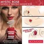 Mystic Rose Sucking and Vibrating Silicone Rose - Red Lubes & Essentials XR Brands