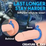 Poseidon's Octo-Ring Silicone Cock Ring - Blue Enhancers XR Brands