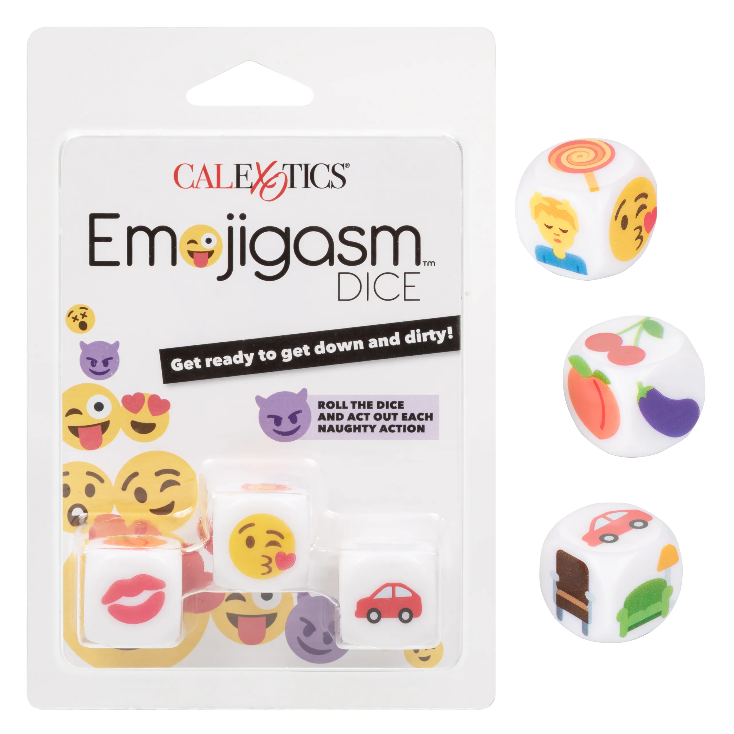 Emojigasm Dice Couples & C-Rings CalExotics