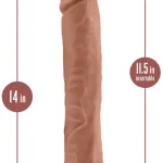 Au Naturel - Daddy - 14 Inch Dildo - Mocha Dildos Blush