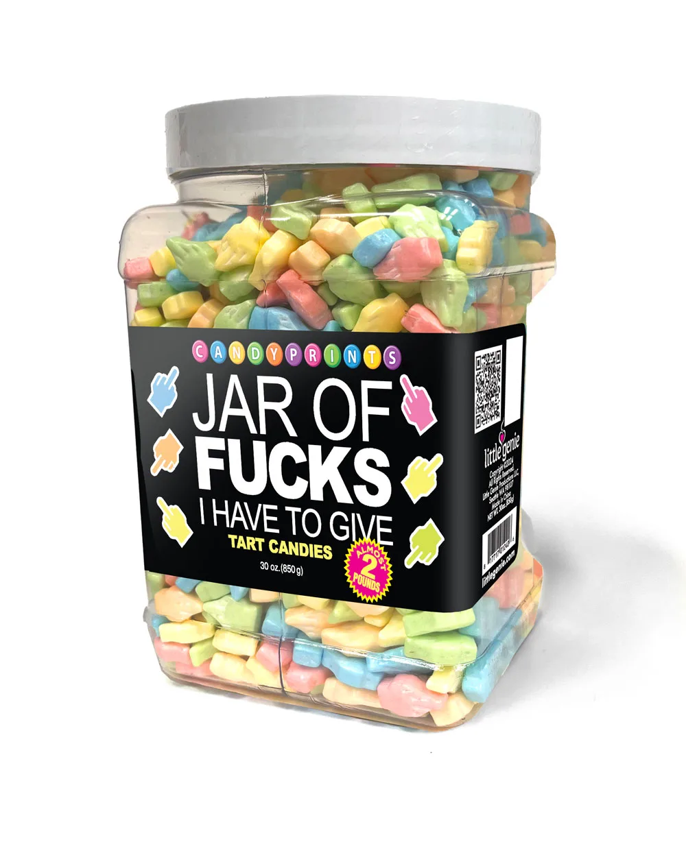 Jar of Fucks I Have to Give 2lb Tart Candy Edible | X-Rated Candy Little Genie