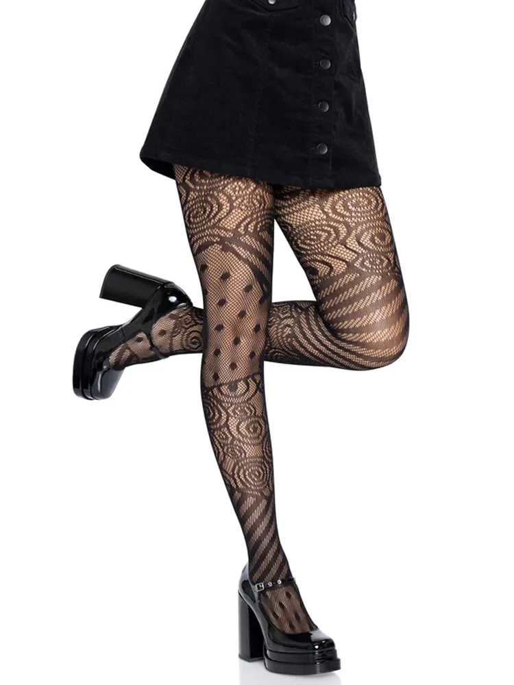 Doll Net Tights - One Size - Black Hosiery & Garters Leg Avenue