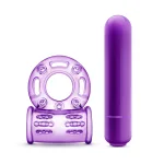 Play With Me - Couples Play - Vibrating Cock Ring - Purple Vibrators Blush