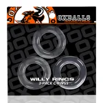 Willy Rings 3-Pack Cockrings - Clear Cockrings Oxballs