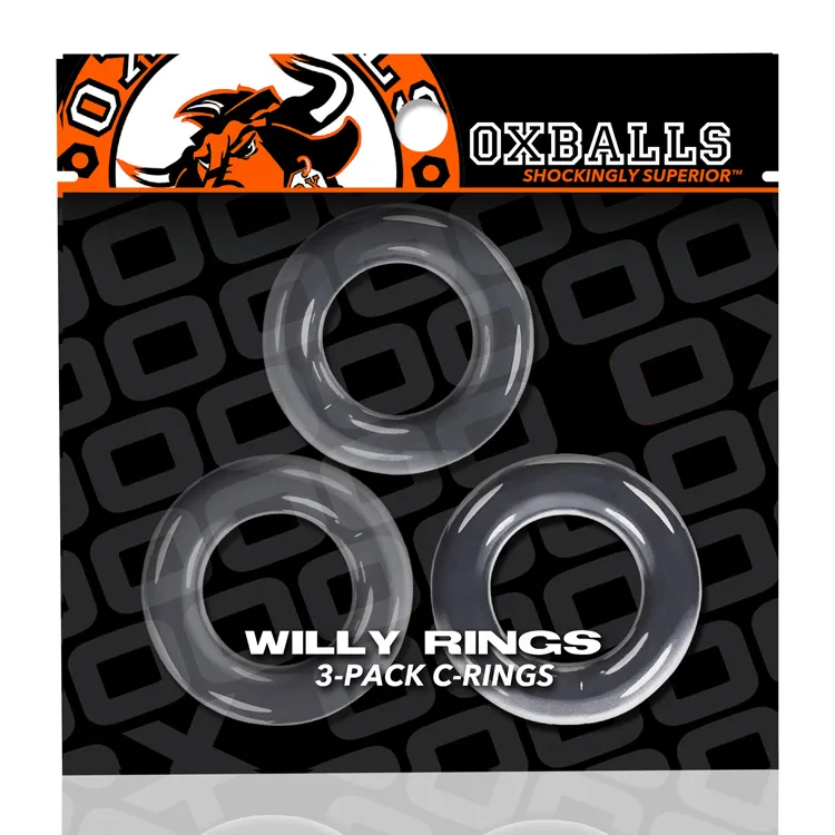 Willy Rings 3-Pack Cockrings - Clear Cockrings Oxballs
