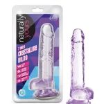 Naturally Yours - 7 Inch Crystalline Dildo - Amethhyst Dildos Blush