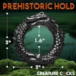 Black Caiman Silicone Cock Ring - Black Enhancers XR Brands