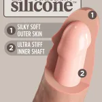 King Cock Elite 6 Inch Silicone Dual Density Cock - Light Dildos Pipedream