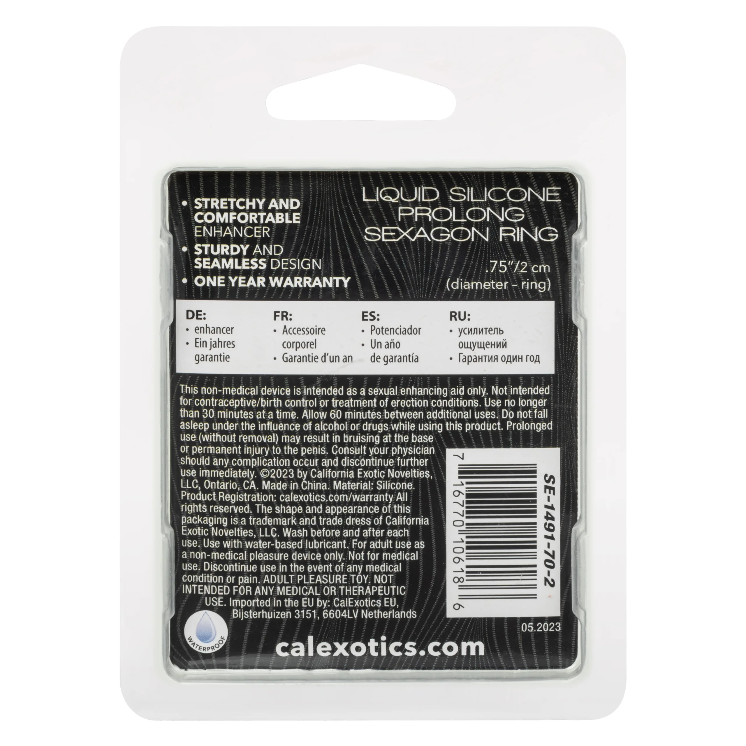 Alpha Liquid Silicone Prolong Sexagon Ring - Orange Enhancers CalExotics