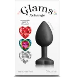 Glams Xchange Heart - Small - Black Anal Play nsnovelties