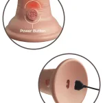 King Cock Elite 6 Inch Vibrating Silicone Dual Silicone Dual Density Cock - Light Dildos Pipedream