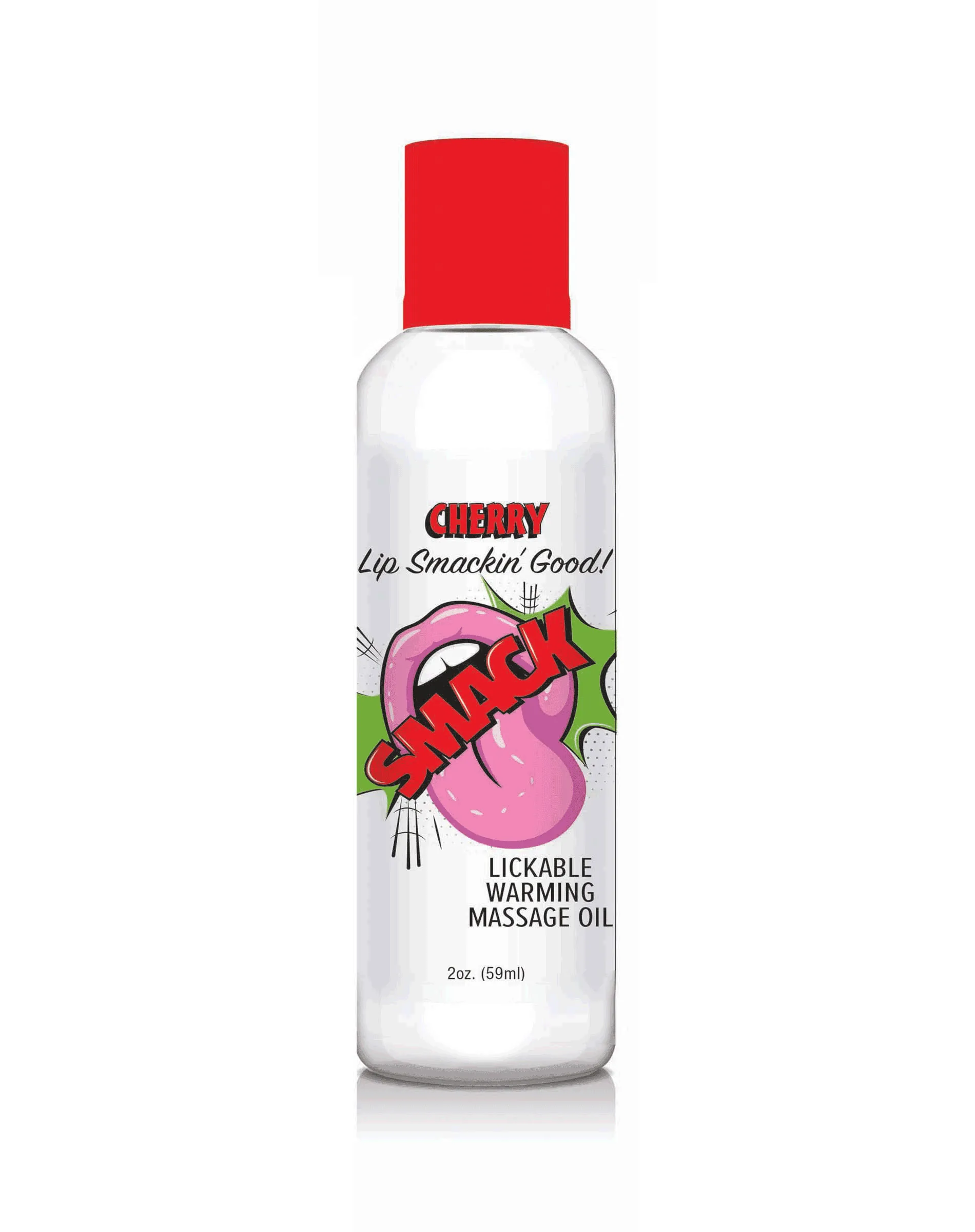 Smack Warming and Lickable Massage Oil - Cherry 2 Oz Lubes & Essentials Little Genie