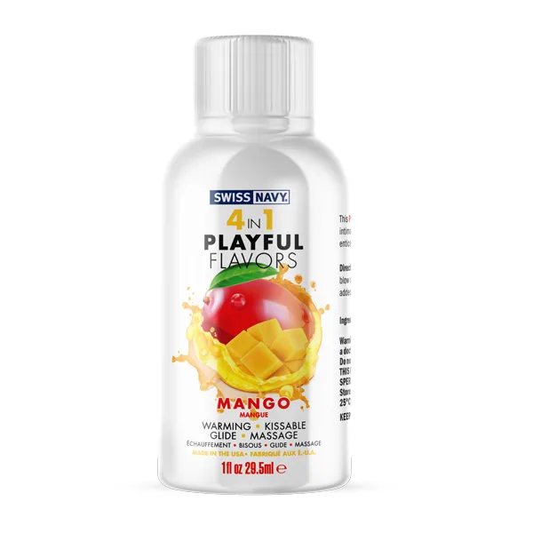 Swiss Navy 4-in-1 Playful Flavors - Mango 1 Oz Lubes & Essentials M.D. Science Lab