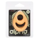 Alpha Glow-in-the-Dark Liquid Silicone Teardrop Ring - Orange Enhancers CalExotics