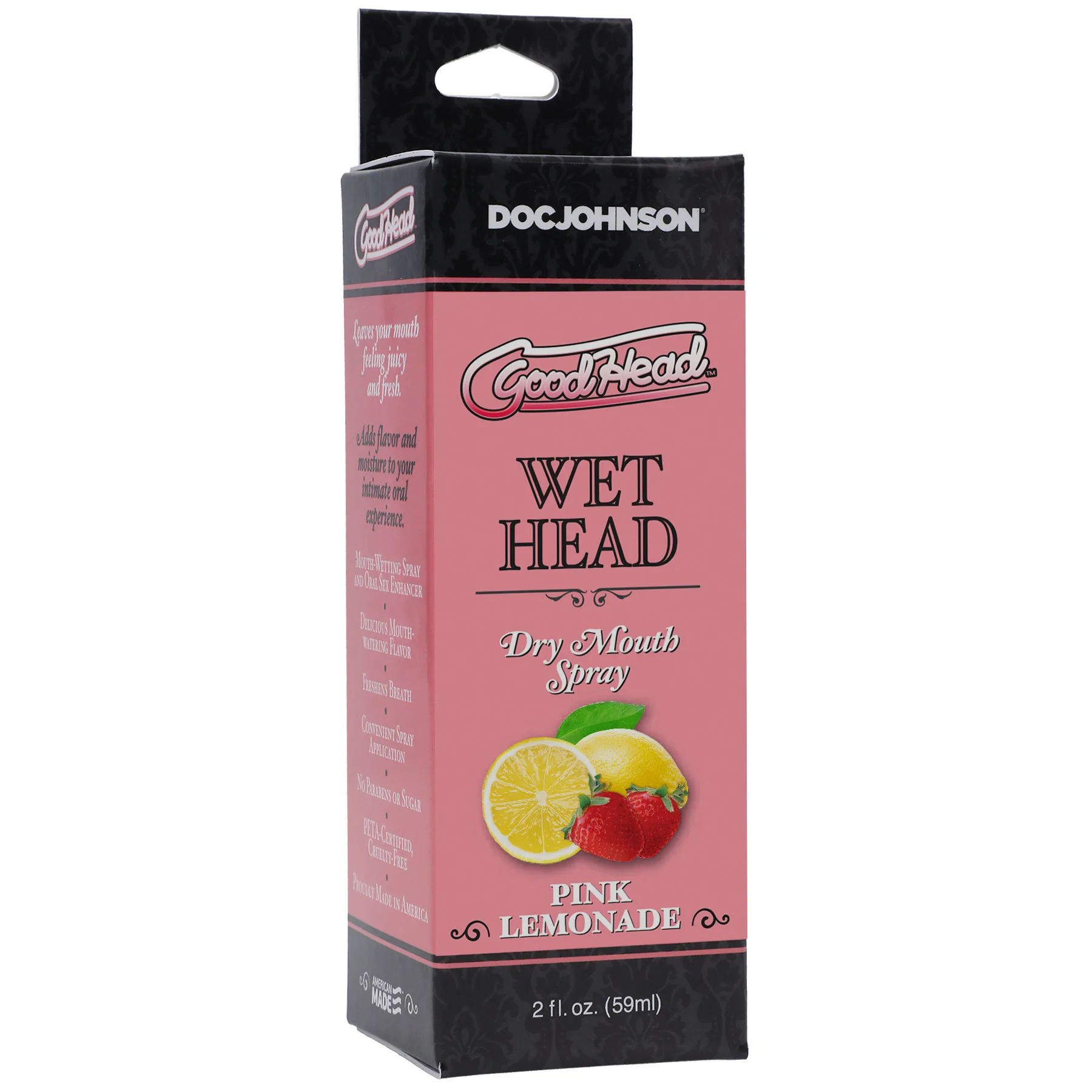 Goodhead - Wet Head - Dry Mouth Spray - Pink Lemonade - 2 Fl. Oz. (59ml) Enhancers Doc Johnson