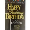 Happy Fucking Birthday Cake Topper - Gold Body & Beauty Little Genie