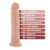 Dr. Skin Plus - 9 Inch Posable Thick Dildo - Vanilla Dildos Blush