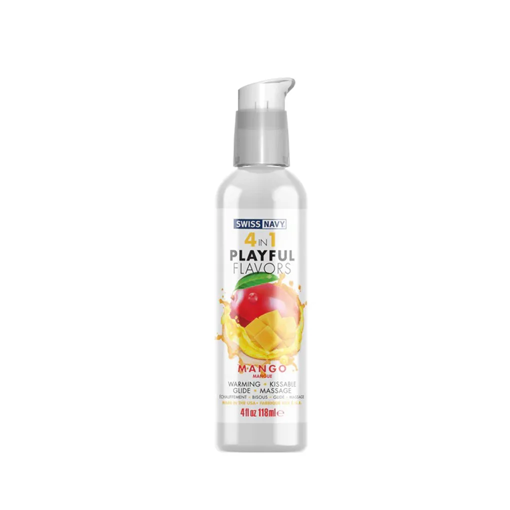 Swiss Navy 4-in-1 Playful Flavors - Mango 4 Oz Lubes & Essentials M.D. Science Lab