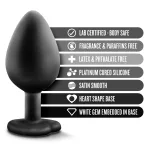 Temptasia - Bling Plug - Medium - Black Anal Play Blush